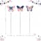 Glitzhome® 24" Patriotic Butterfly Yard Stake Set